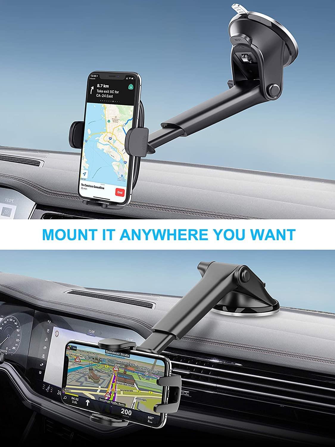 Telescopic Phone Holder Dash/Windshield Mount