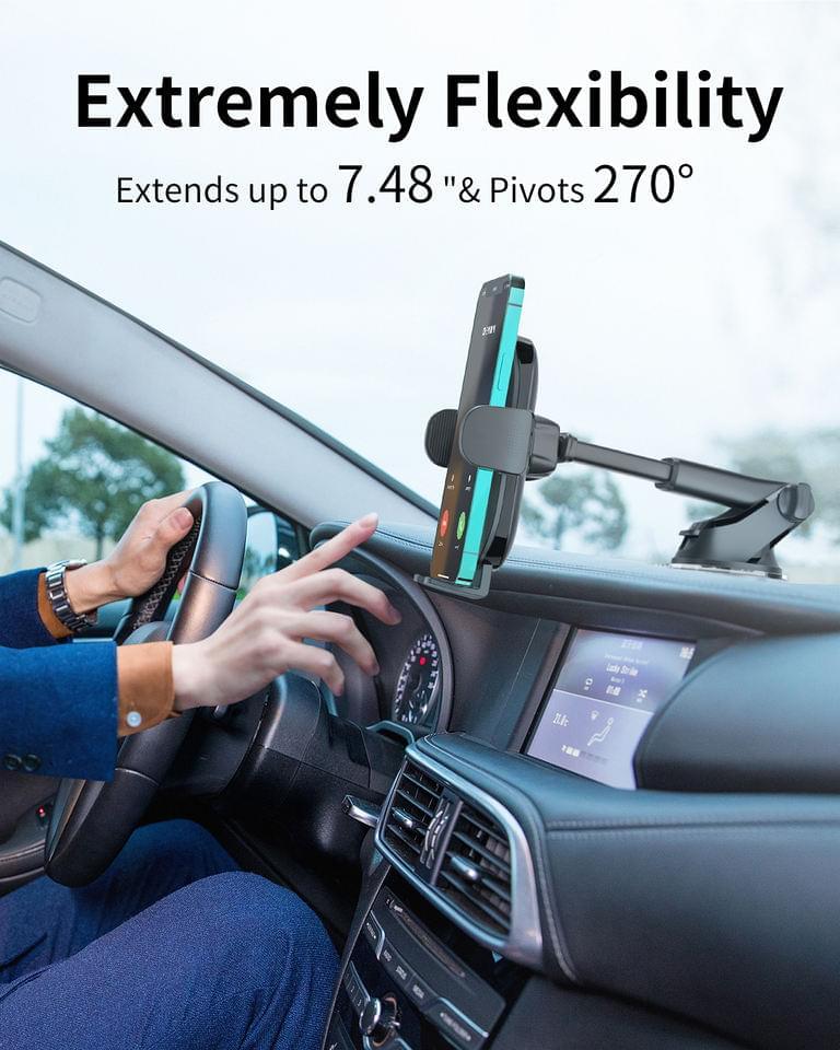 Telescopic Phone Holder Dash/Windshield Mount