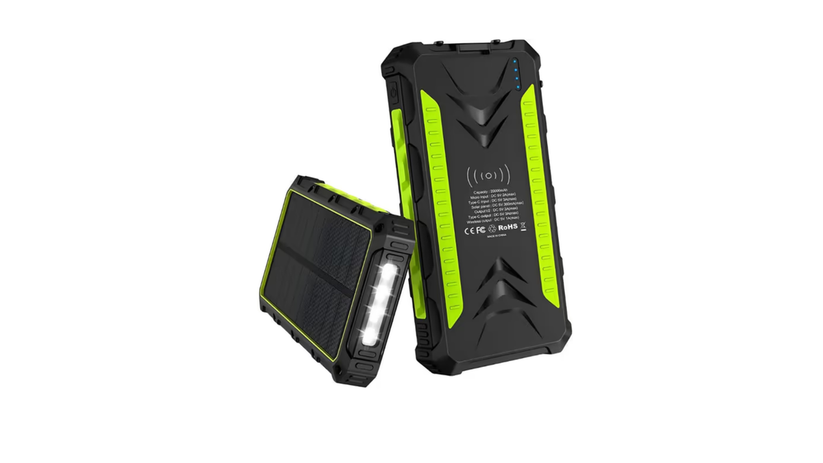 20000mAh Solar Power Bank Built-in Cables Hand Crank 4-Panel Solar 20000mAh Solar Power Bank Built-in Cables Hand Crank 4-Panel Solar